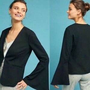 Anthropologie Cartonnier Blazer black bell sleeve